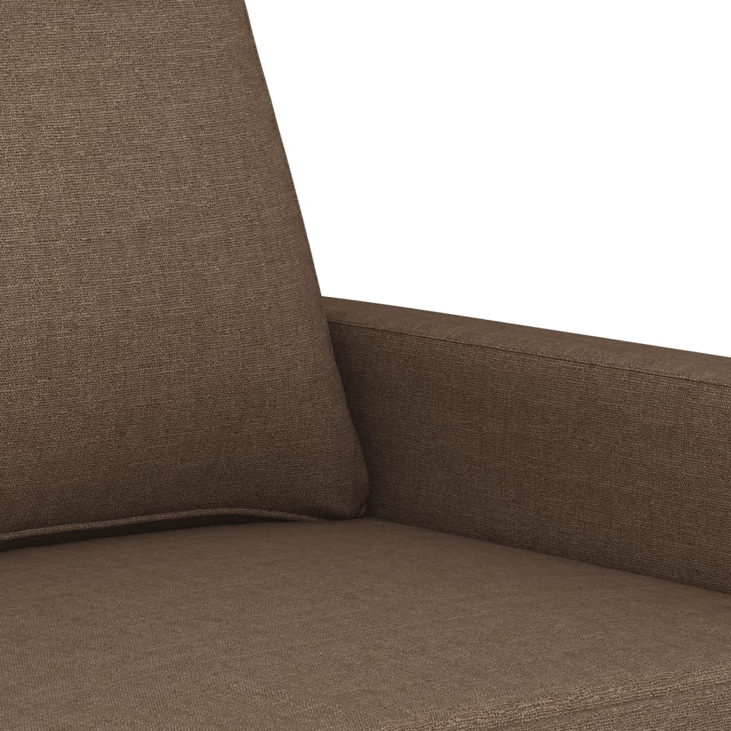 Ensemble de canapés 4 pcs avec coussins Marron Tissu