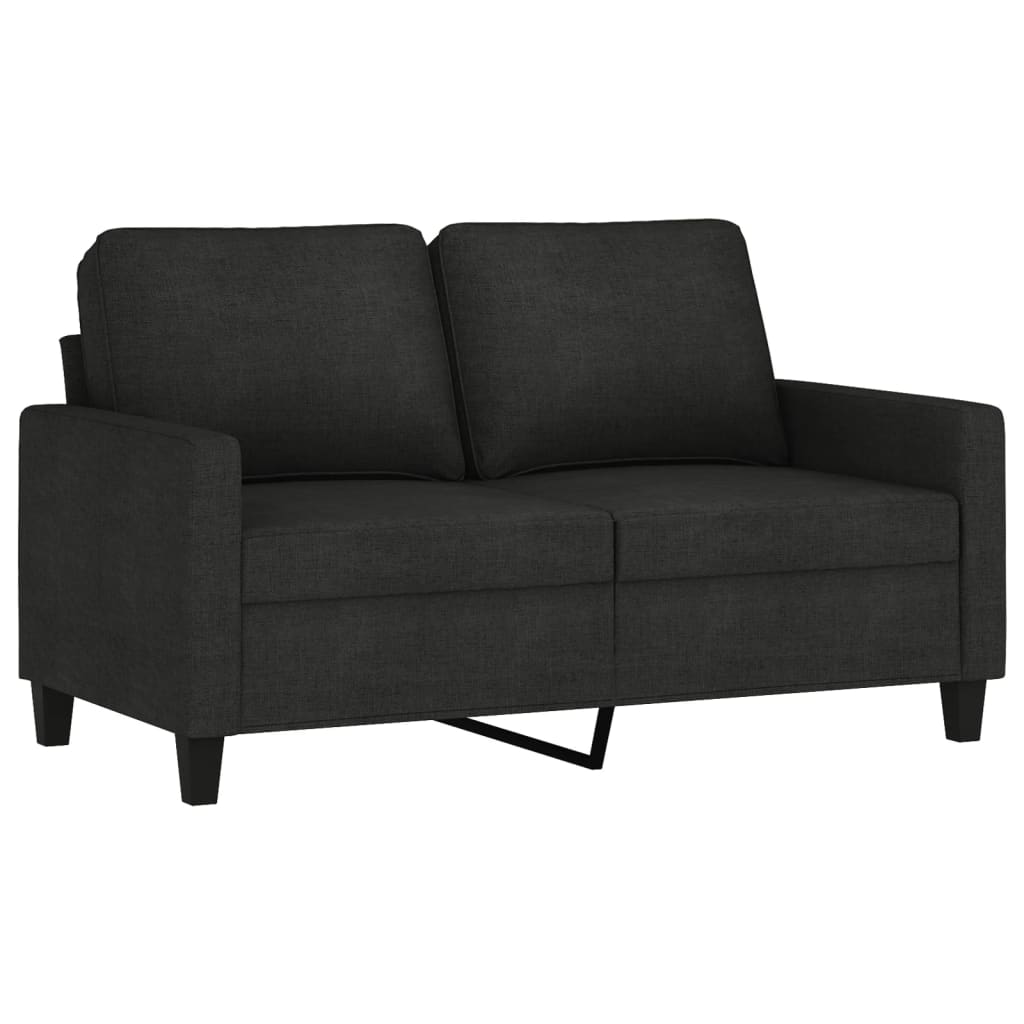 Ensemble de canapés 2 pcs avec coussins Noir Tissu - XIOS