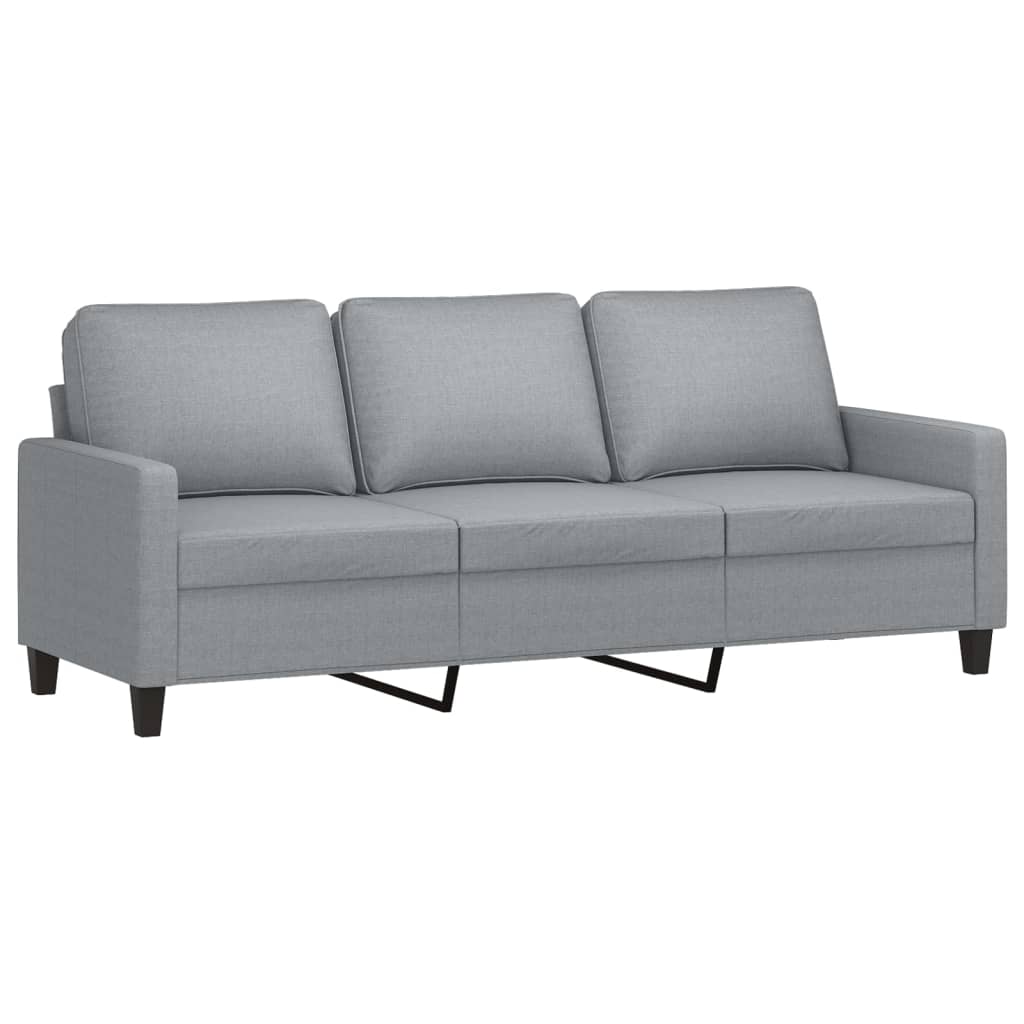 Ensemble de canapés 2 pcs avec coussins Gris clair Tissu - XIOS