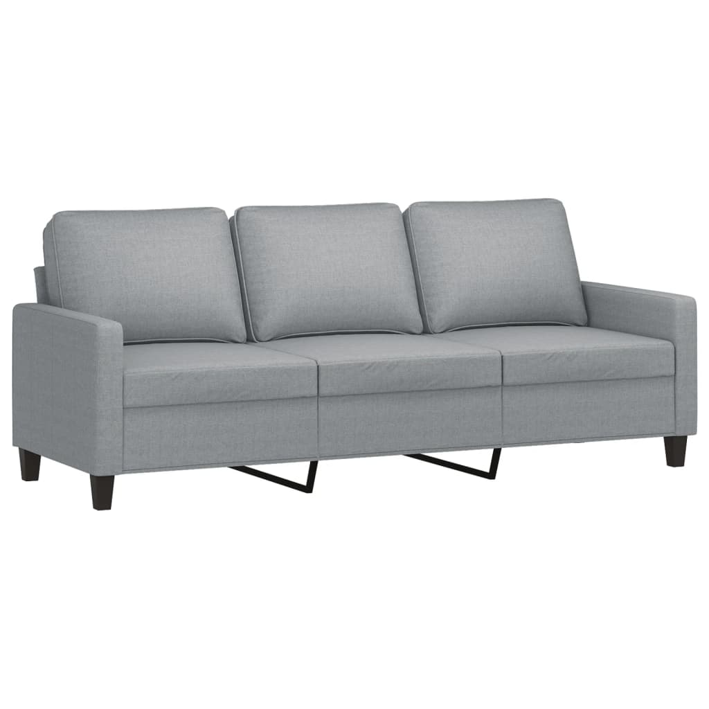 Ensemble de canapés 3 pcs avec coussins Gris clair Tissu - XIOS