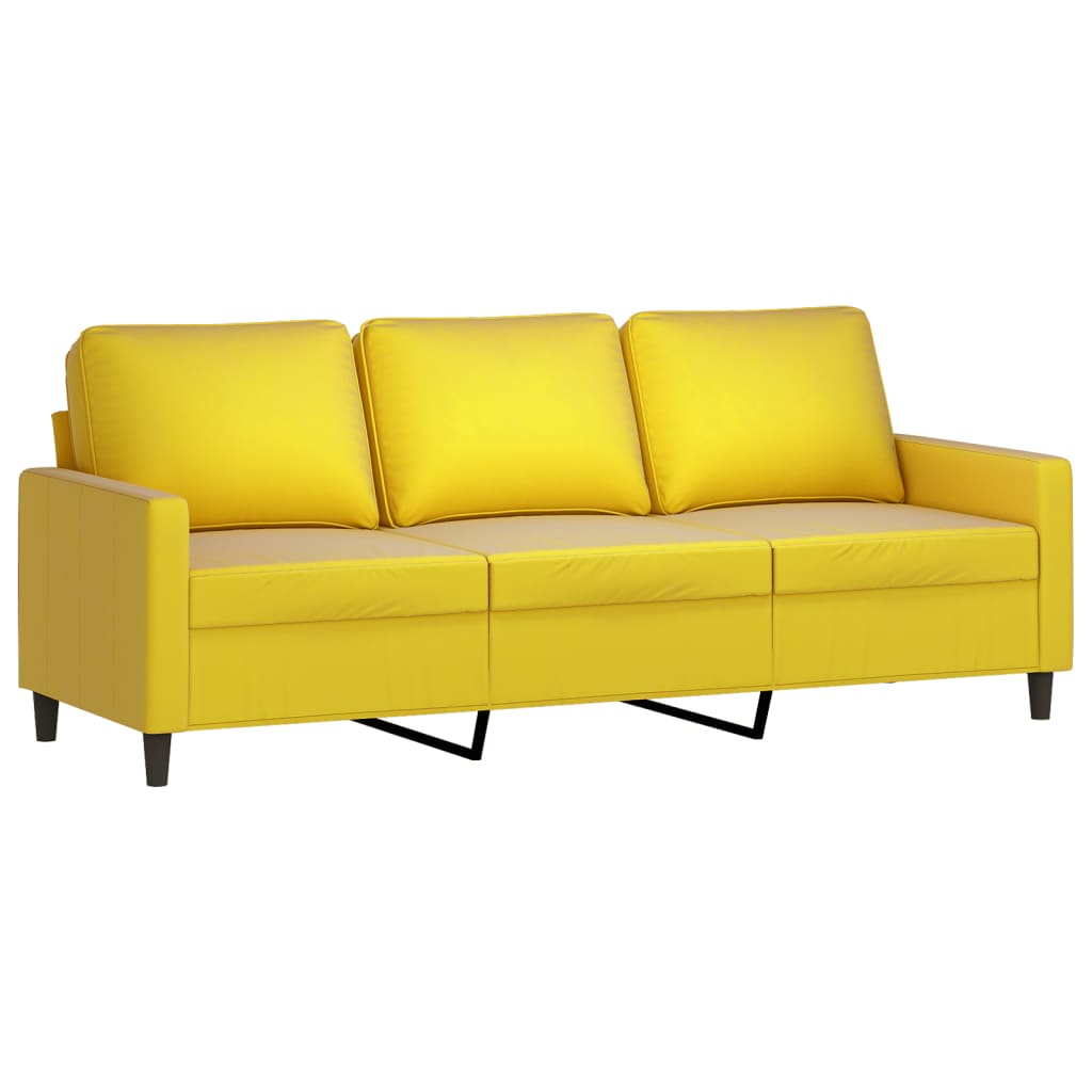 Ensemble de canapés 4 pcs avec coussins Jaune Velours - XIOS