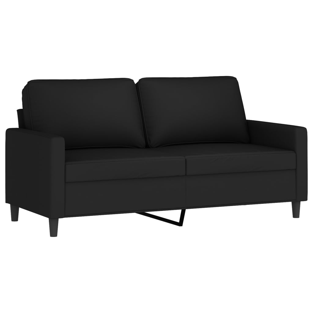 Ensemble de canapés 2 pcs avec coussins Noir Velours - XIOS