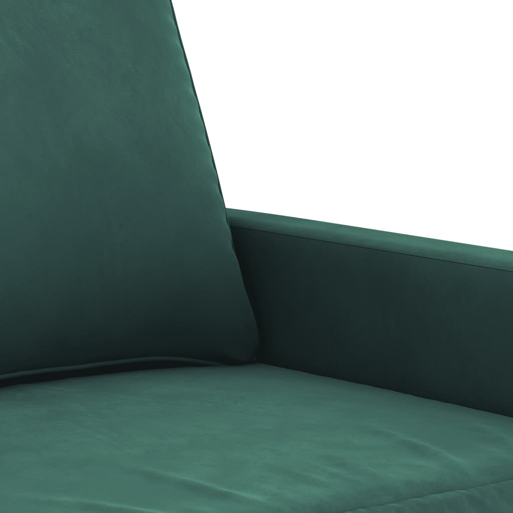 Ensemble de canapés 2 pcs avec coussins Vert foncé Velours - XIOS
