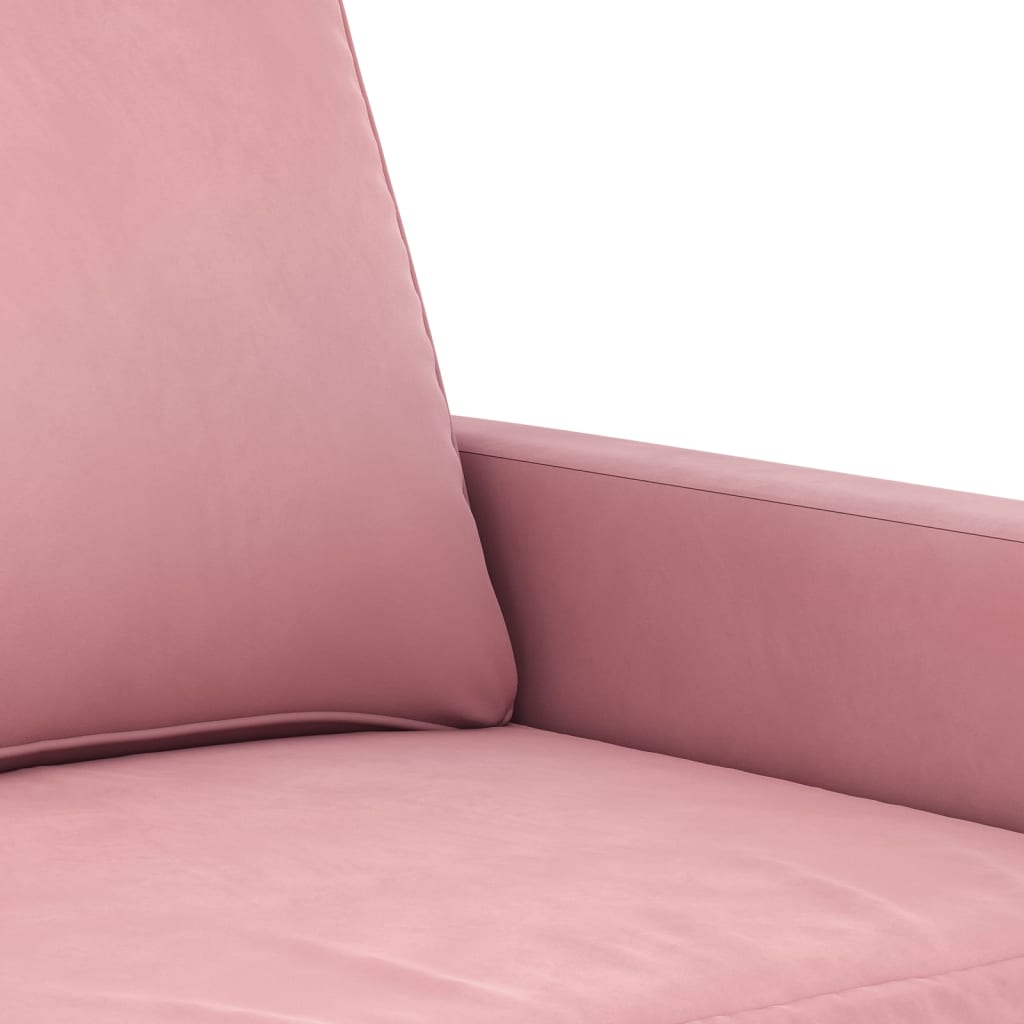Ensemble de canapés 2 pcs avec coussins Rose Velours - XIOS