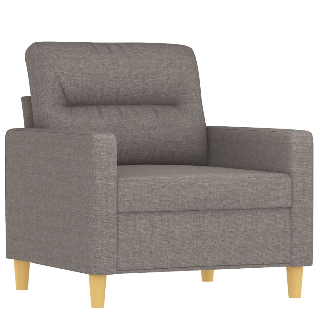 Ensemble de canapés 4 pcs avec coussins Taupe Tissu