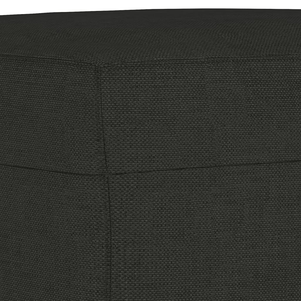 Ensemble de canapés 4 pcs avec coussins noir tissu - XIOS