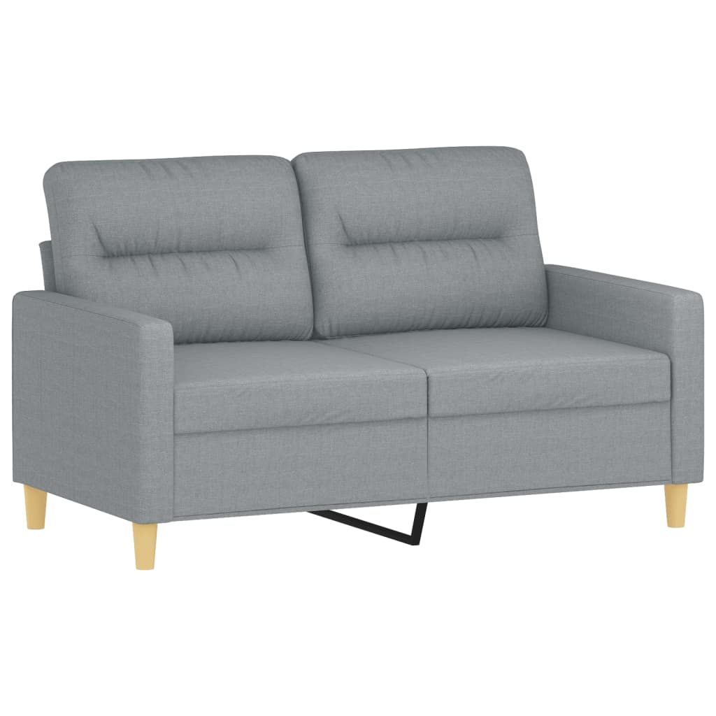 Ensemble de canapés 2 pcs coussins gris clair tissu - XIOS