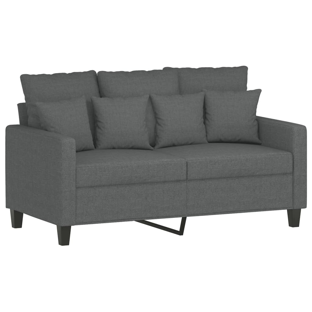 Ensemble de canapés 4 pcs coussins gris foncé tissu - XIOS