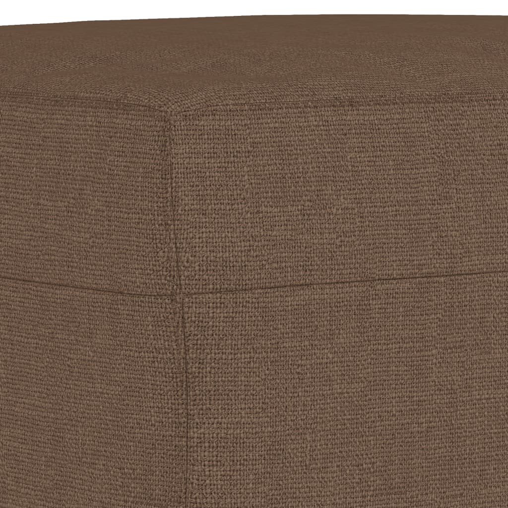 Ensemble de canapés 4 pcs avec coussins marron tissu