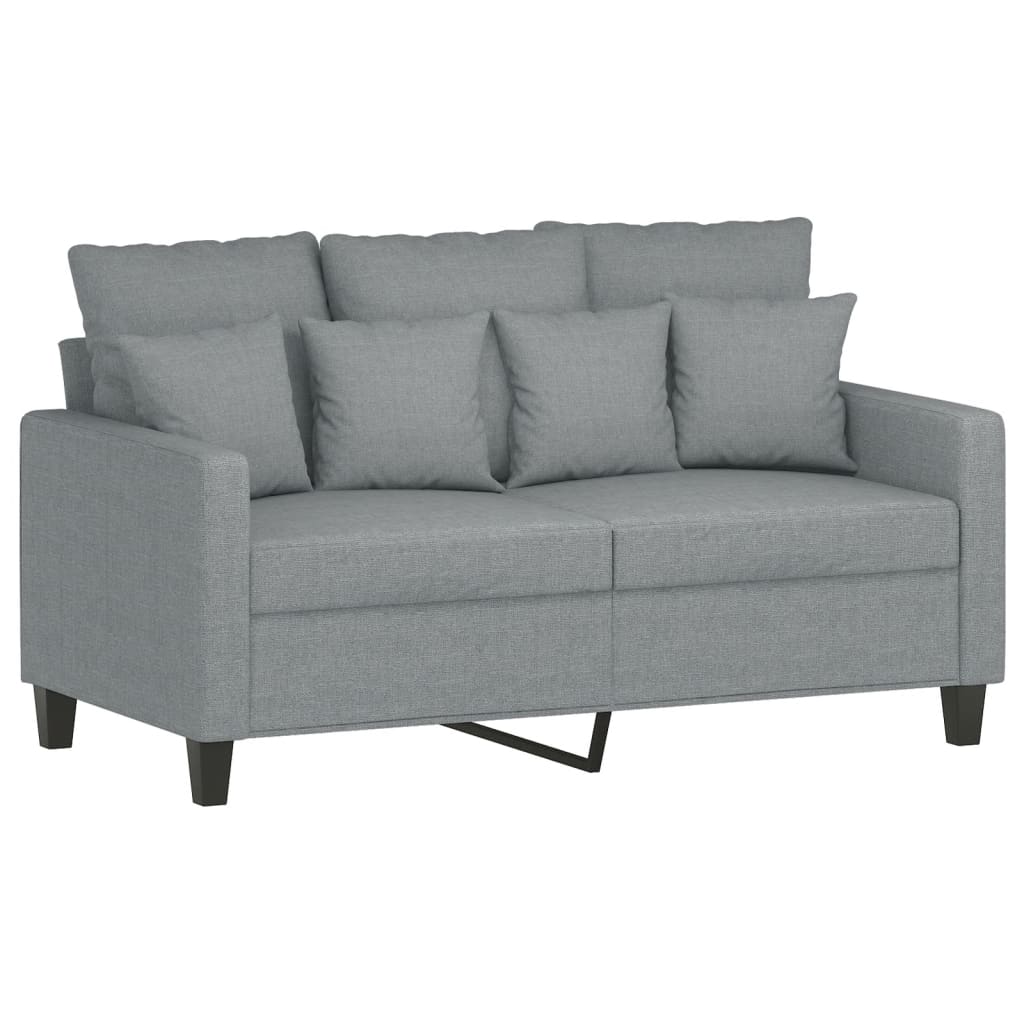 Ensemble de canapés 2 pcs avec coussins Gris clair Tissu - XIOS