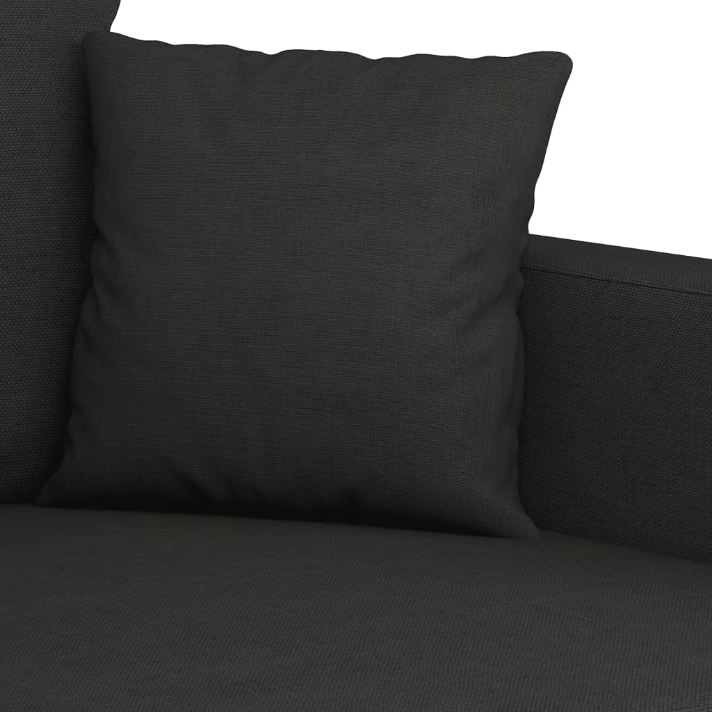 Ensemble de canapés 2 pcs avec coussins Noir Tissu - XIOS