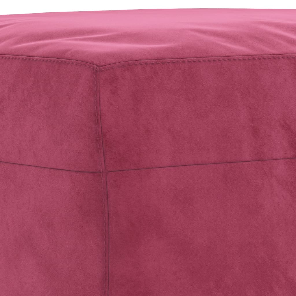 Ensemble de canapés 4 pcs avec coussins Rouge bordeaux Velours