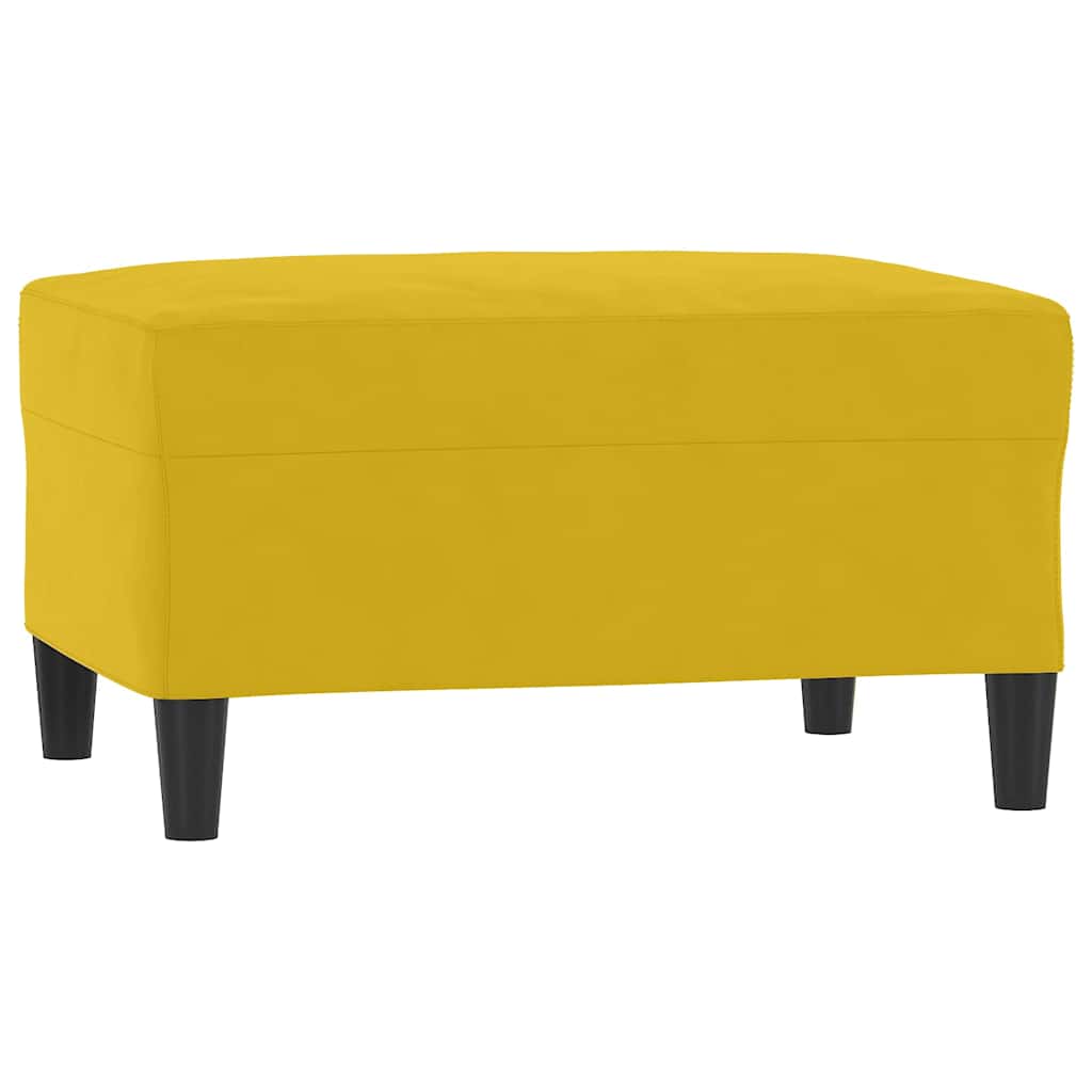 Ensemble de canapés 4 pcs avec coussins Jaune Velours