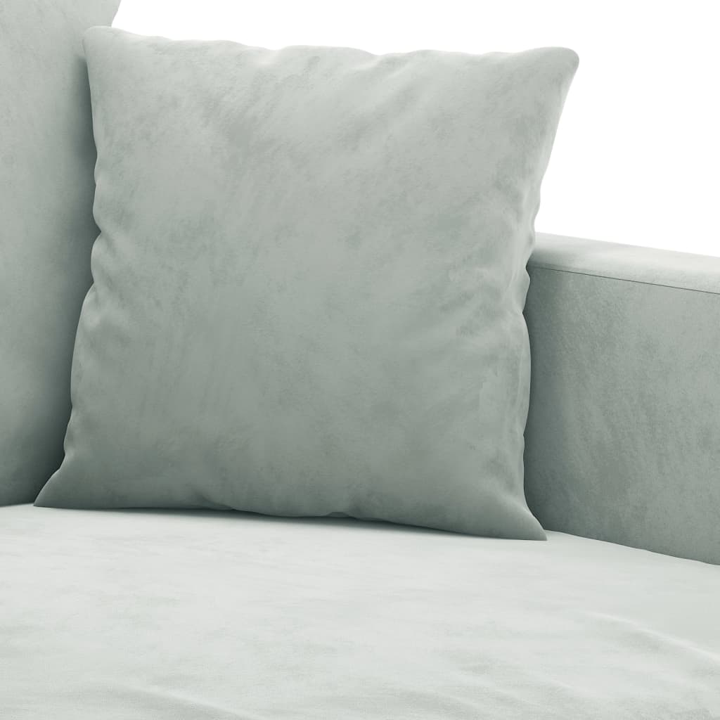 Ensemble de canapés 2 pcs avec coussins Gris clair Velours - XIOS