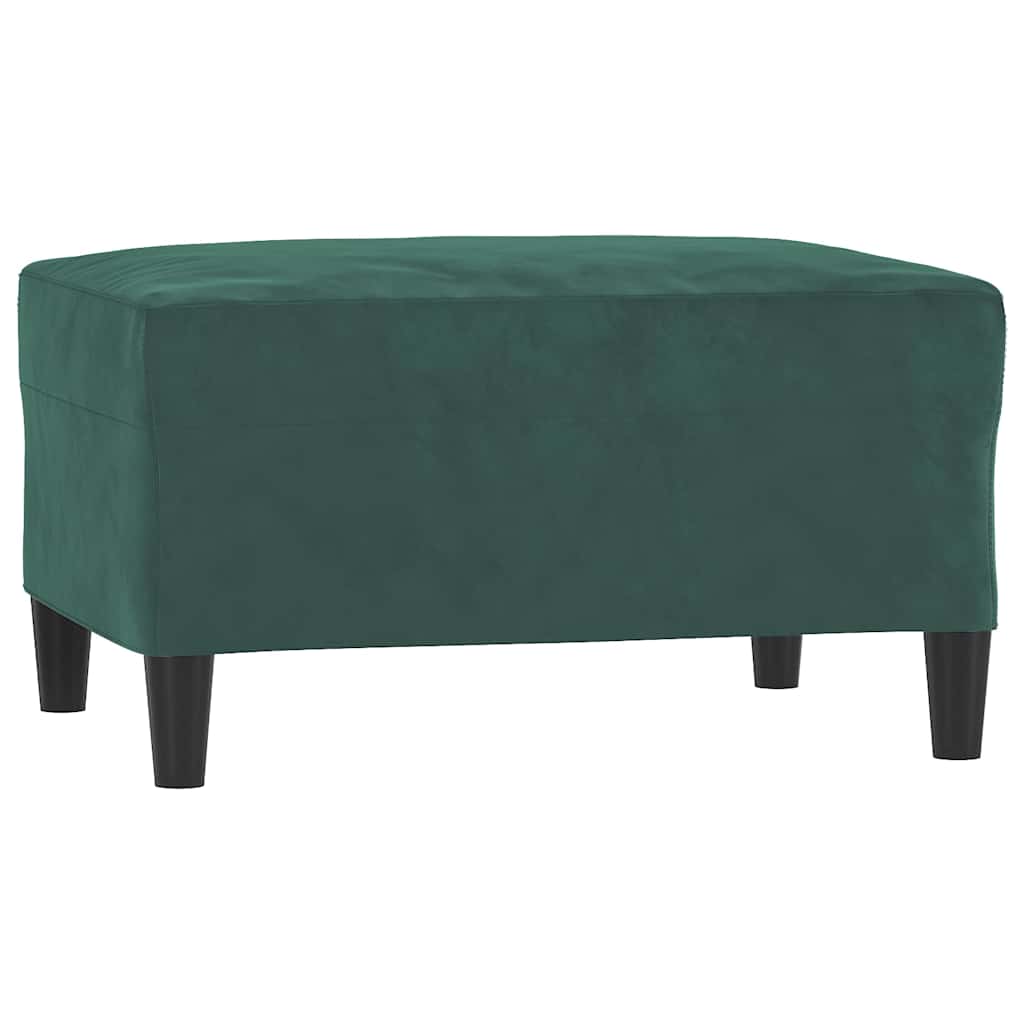 Ensemble de canapés 3 pcs avec coussins Vert foncé Velours - XIOS