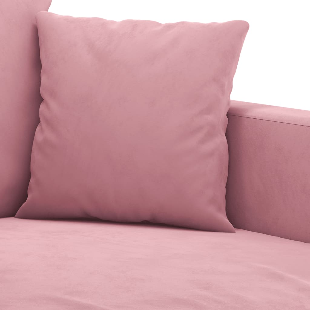 Ensemble de canapés 3 pcs avec coussins Rose Velours - XIOS
