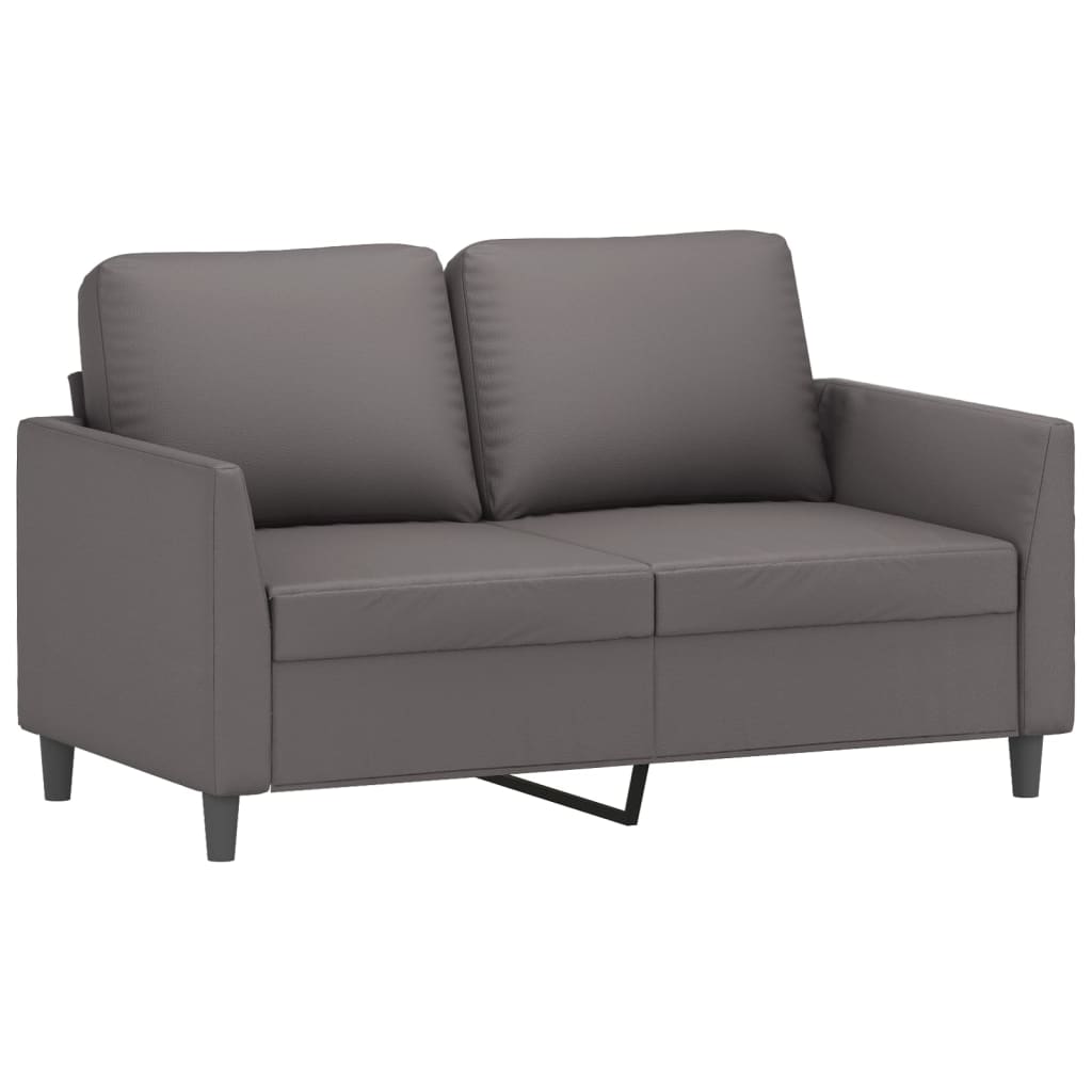 Ensemble de canapés 3 pcs avec coussins Gris Similicuir - XIOS