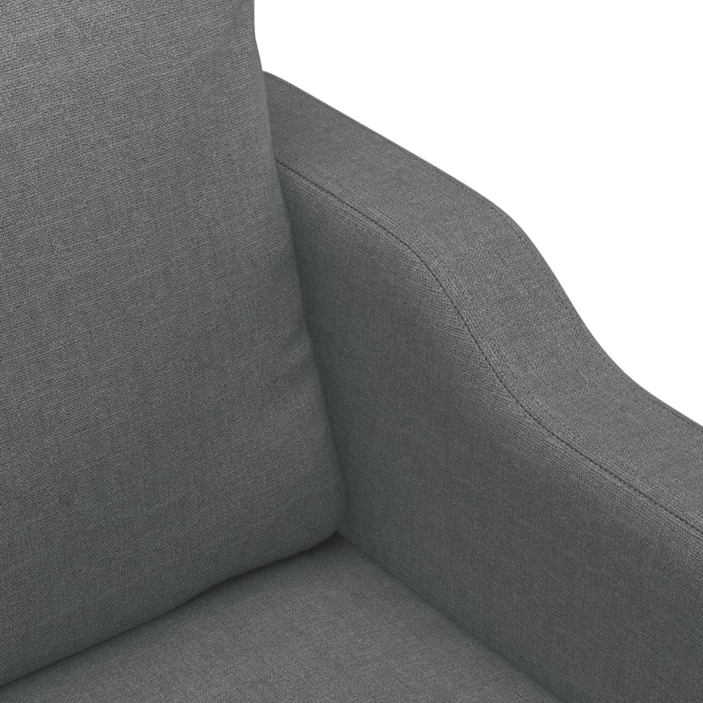 Ensemble de canapés 3 pcs avec coussins Gris foncé Tissu - XIOS