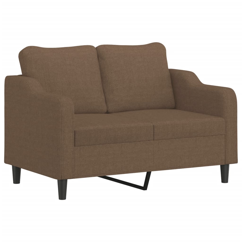 Ensemble de canapés 2 pcs avec coussins Marron Tissu - XIOS