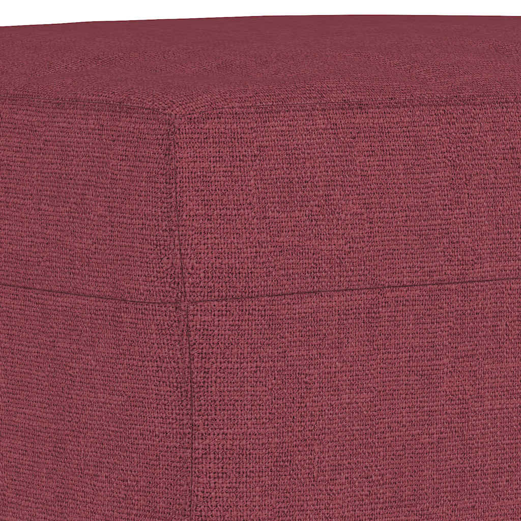 Ensemble de canapés 3 pcs avec coussins rouge bordeaux tissu - XIOS