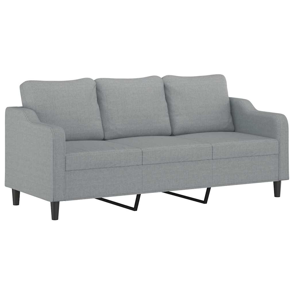 Ensemble de canapés 3 pcs coussins gris clair tissu - XIOS