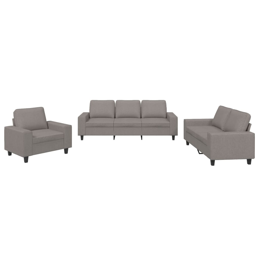 Ensemble de canapés 3 pcs taupe tissu - XIOS