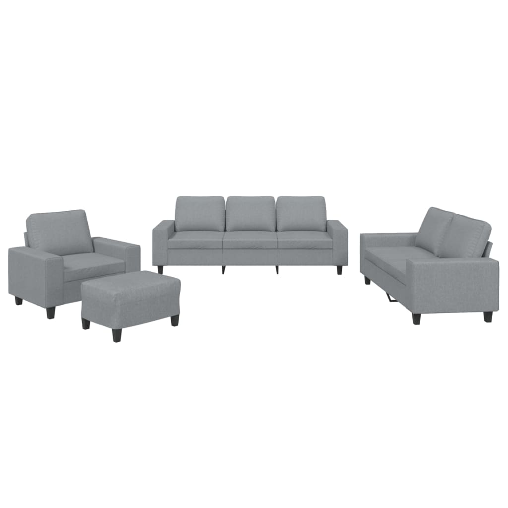Ensemble de canapés 4 pcs gris clair tissu - XIOS