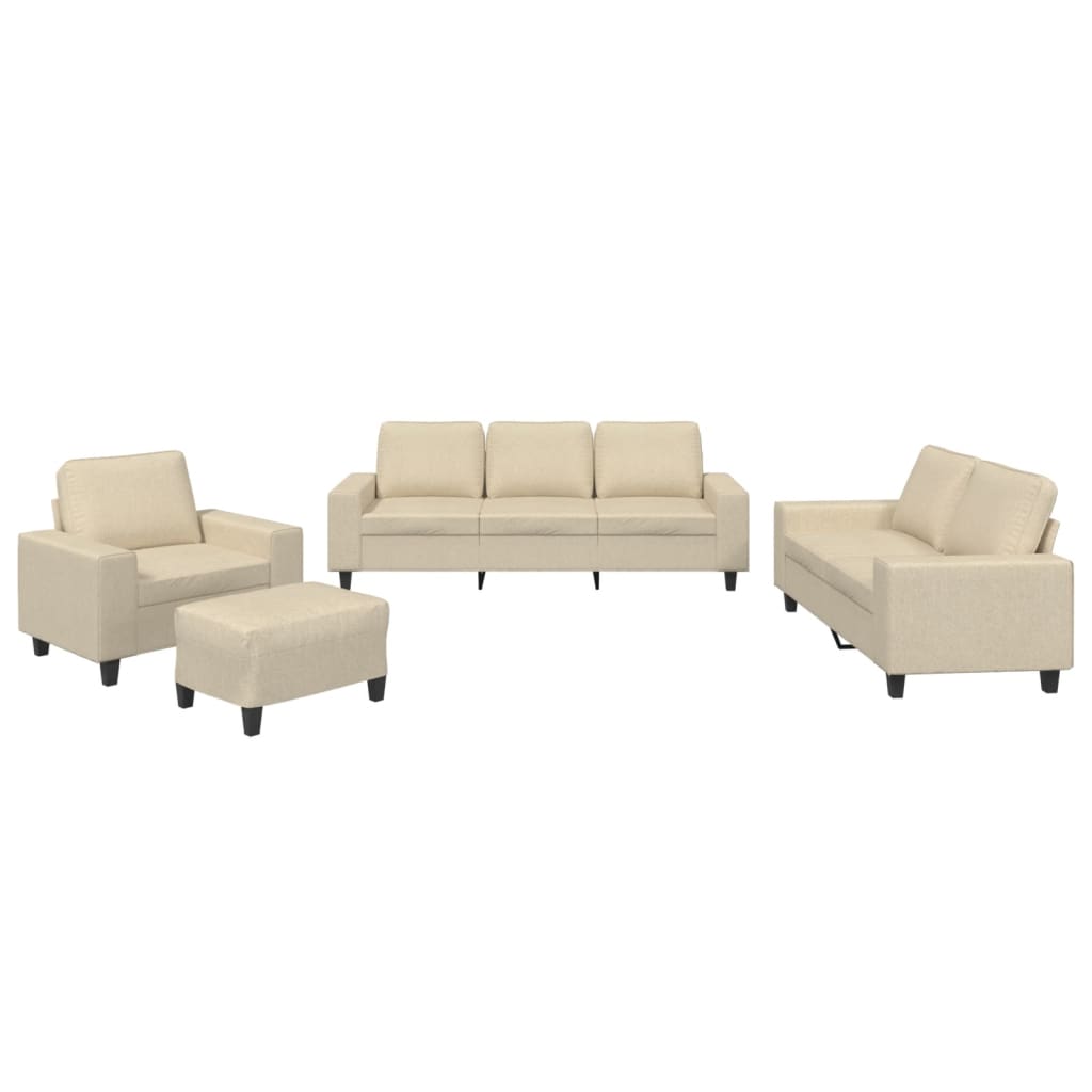 Ensemble de canapés 4 pcs crème tissu - XIOS
