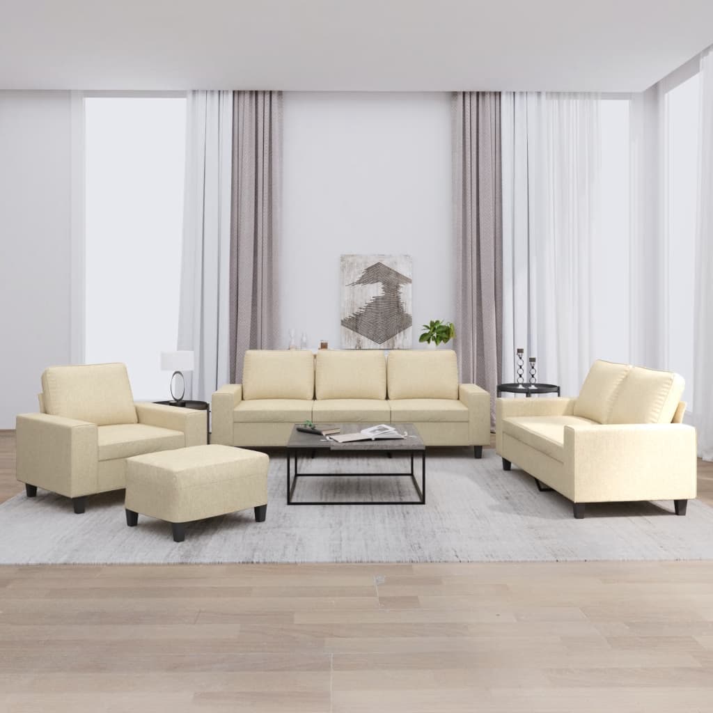 Ensemble de canapés 4 pcs crème tissu - XIOS