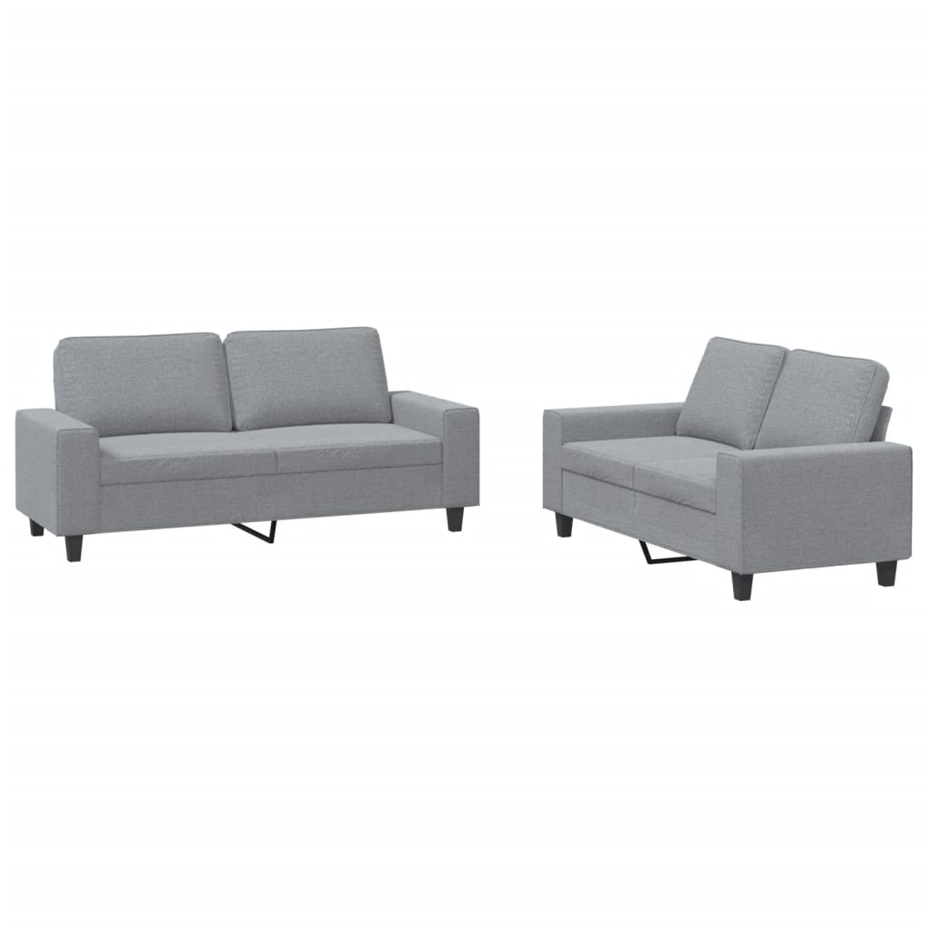 Ensemble de canapés 2 pcs gris clair tissu - XIOS