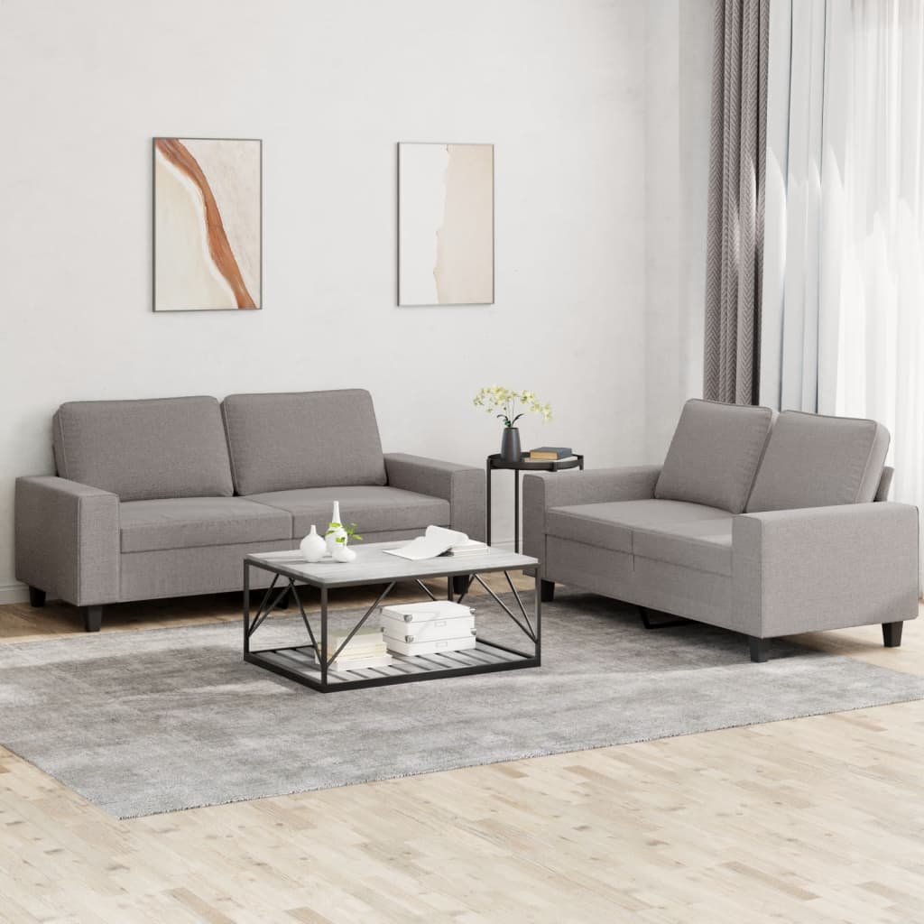 Ensemble de canapés 2 pcs taupe tissu - XIOS