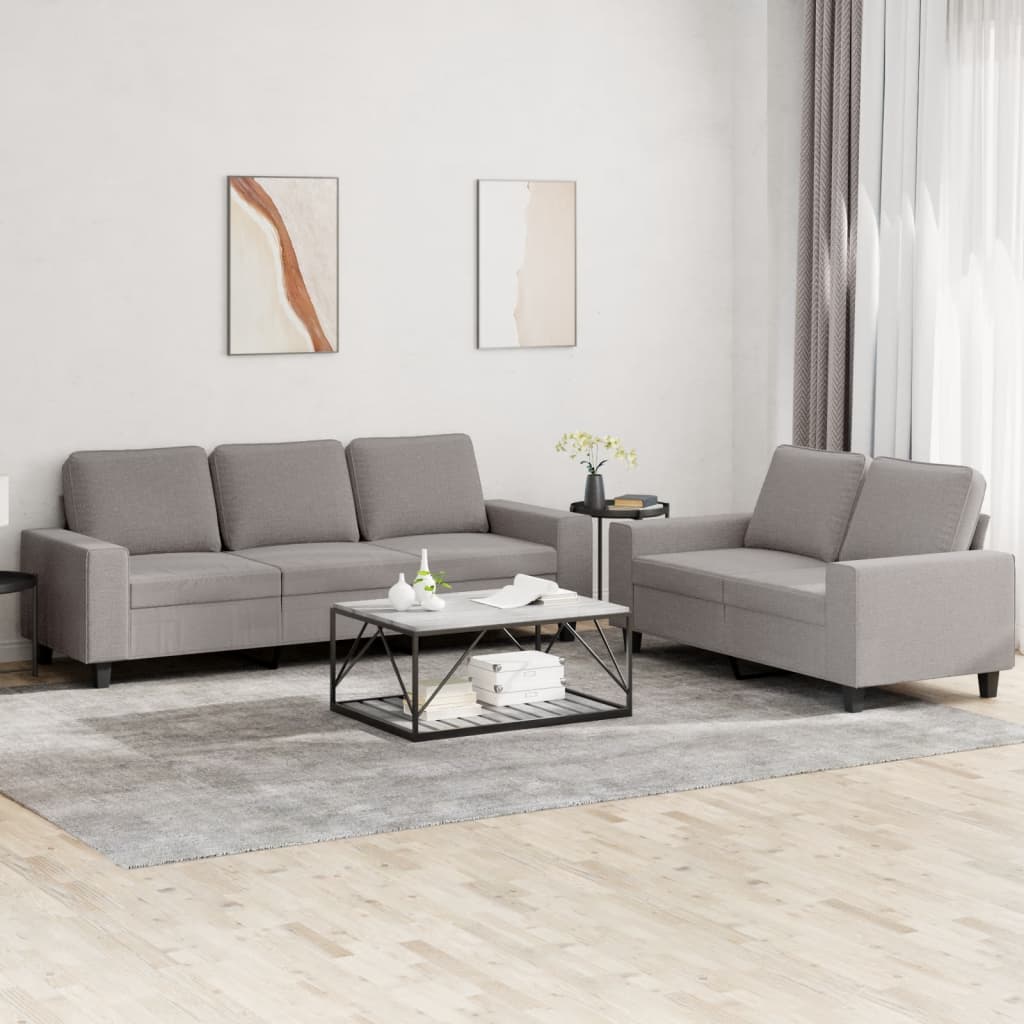 Ensemble de canapés 2 pcs taupe tissu - XIOS