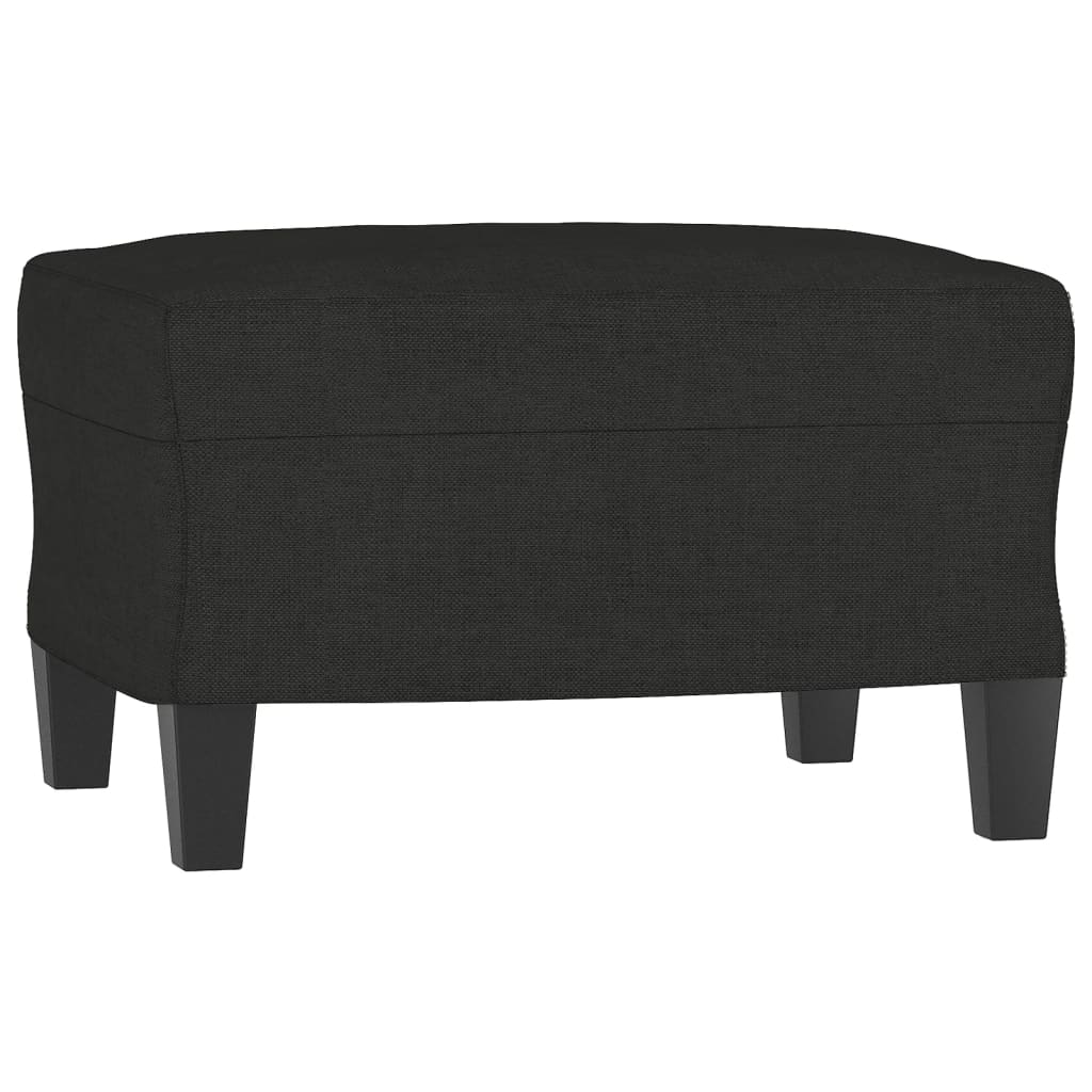 Ensemble de canapés 3 pcs noir tissu