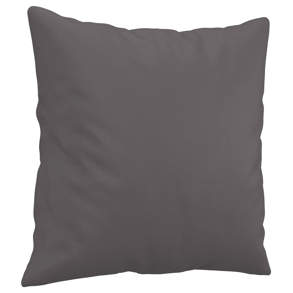 Ensemble de canapés 2 pcs avec coussins gris similicuir - XIOS