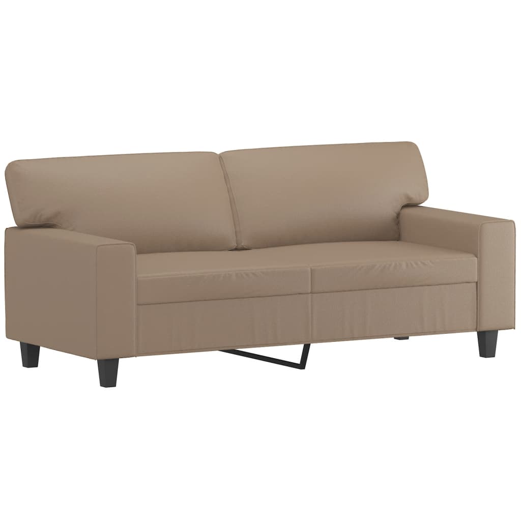 Ensemble de canapés 2 pcs avec coussins cappuccino similicuir - XIOS