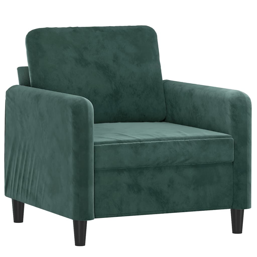 Ensemble de canapés 3 pcs vert foncé velours - XIOS