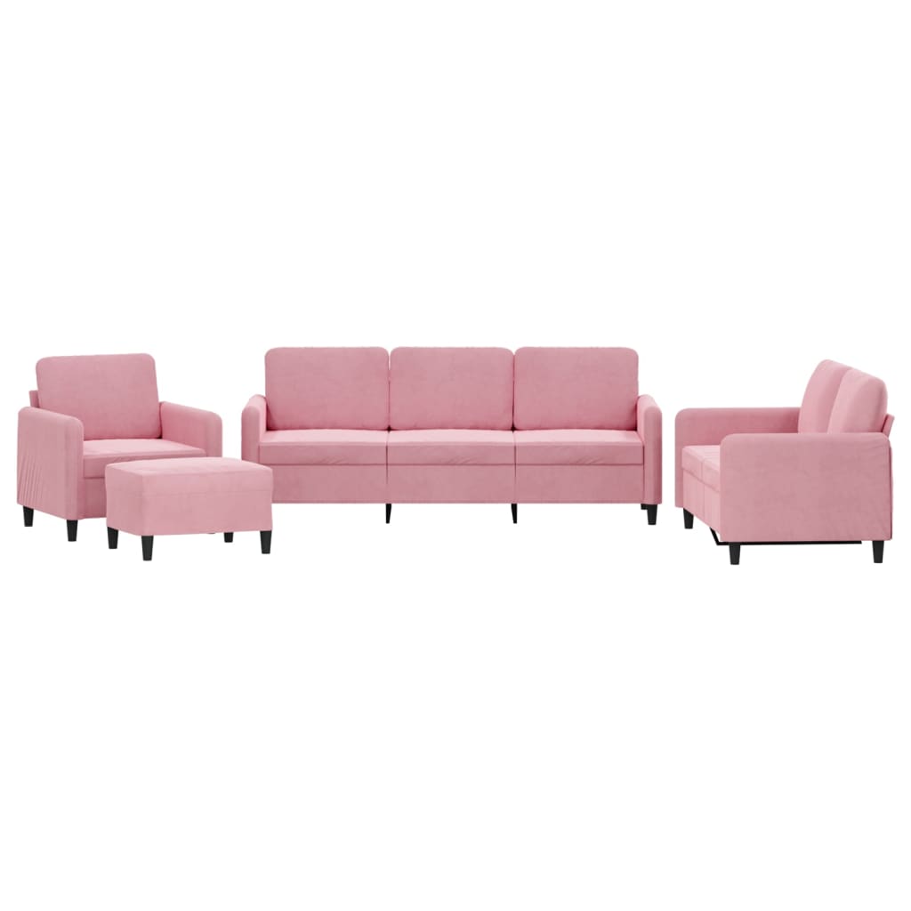 Ensemble de canapés 4 pcs rose velours - XIOS