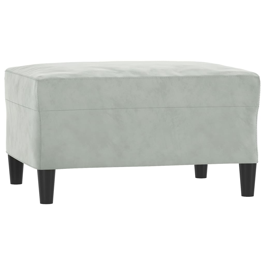 Ensemble de canapés 4 pcs avec coussins gris clair velours - XIOS