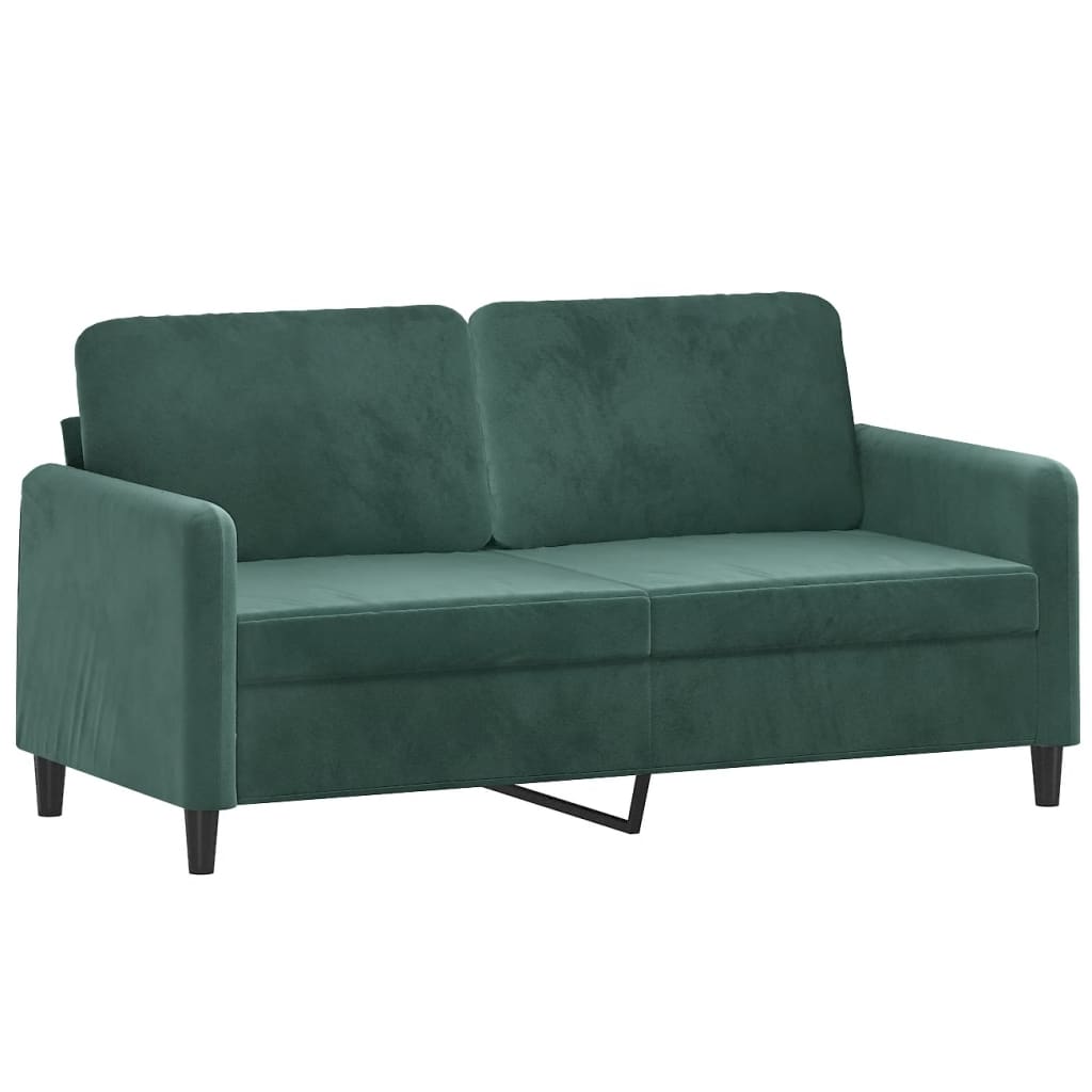 Ensemble de canapés 2 pcs vert foncé velours - XIOS