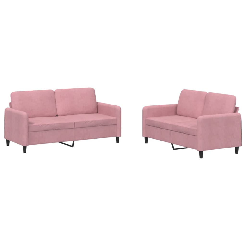 Ensemble de canapés 2 pcs rose velours - XIOS