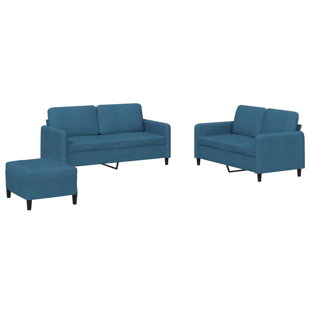 Ensemble de canapés 3 pcs bleu velours - XIOS