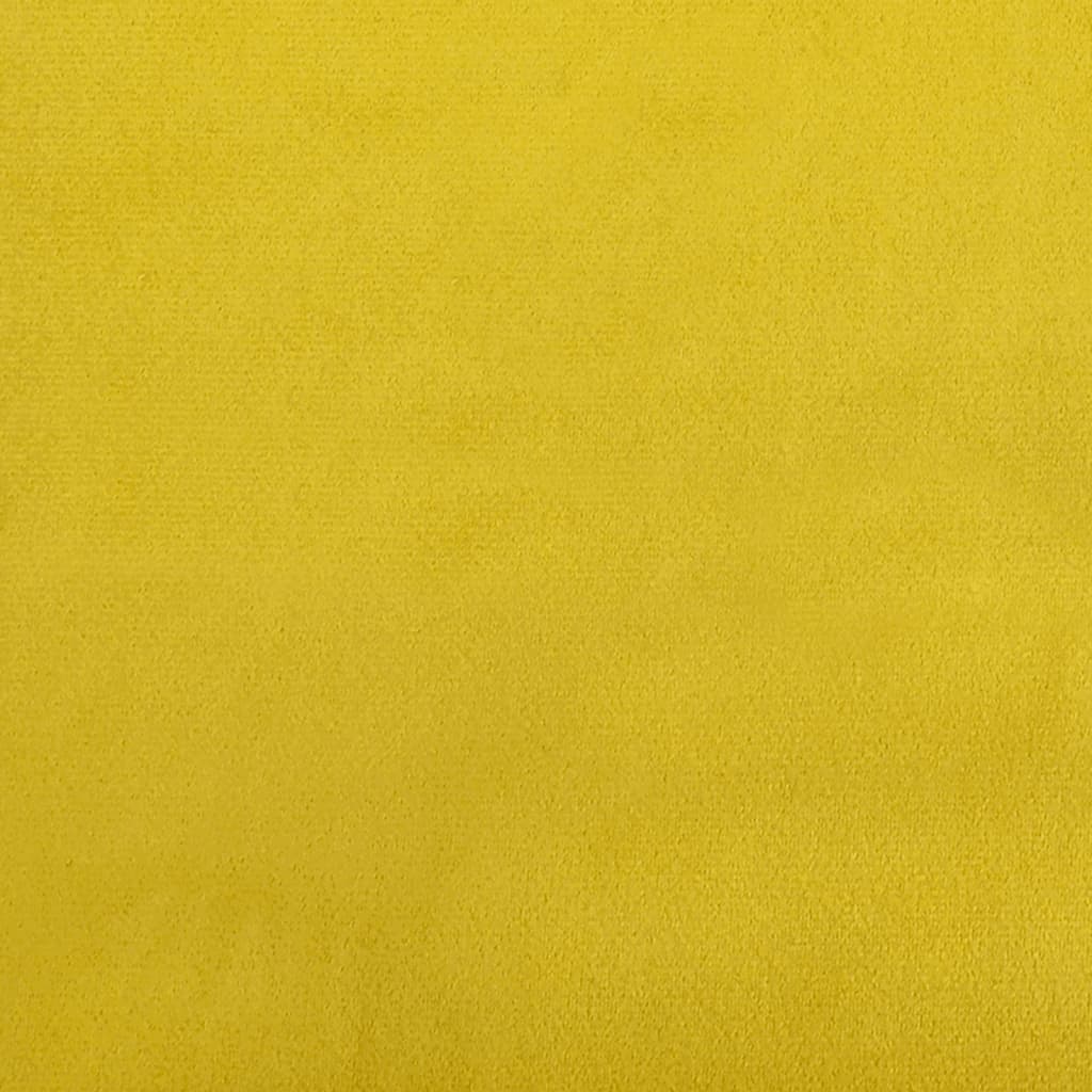 Ensemble de canapés 2 pcs avec coussins jaune velours - XIOS