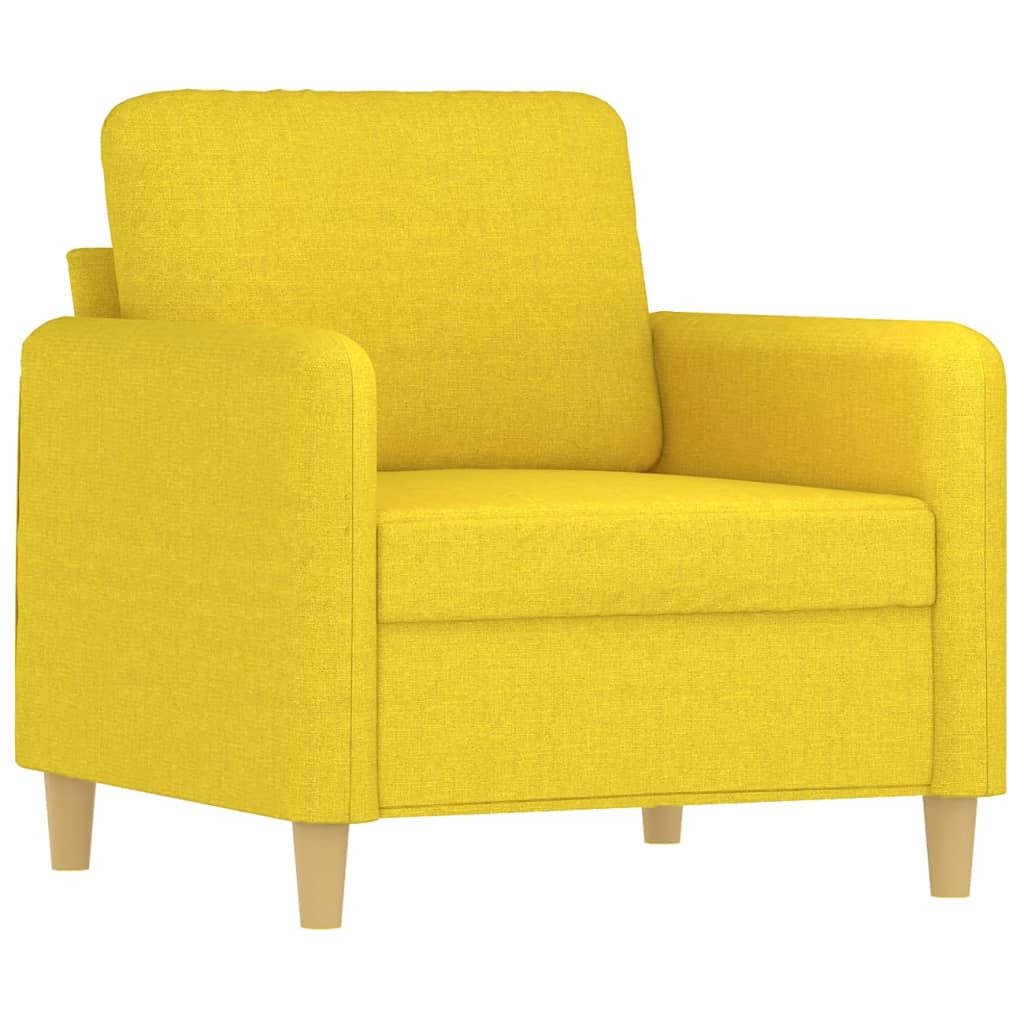 Ensemble de canapés 4 pcs avec coussins Jaune clair Tissu - XIOS