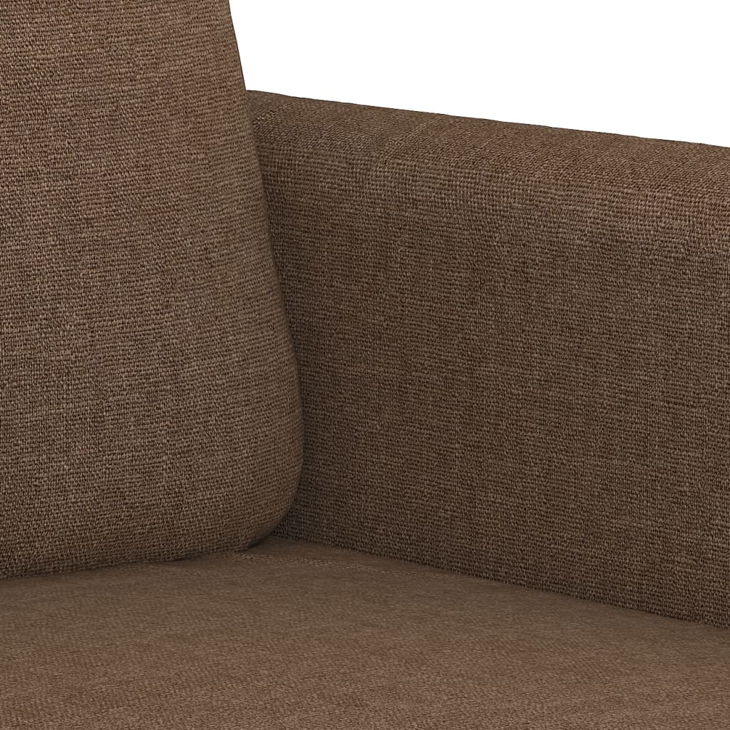 Ensemble de canapés 2 pcs avec coussins Marron Tissu - XIOS