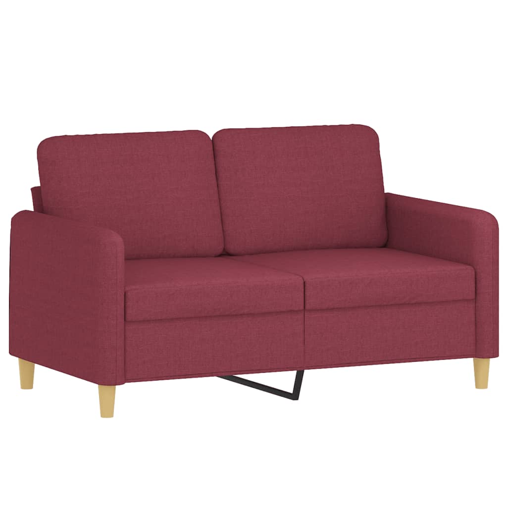 Ensemble de canapés 3 pcs avec coussins Rouge bordeaux Tissu - XIOS