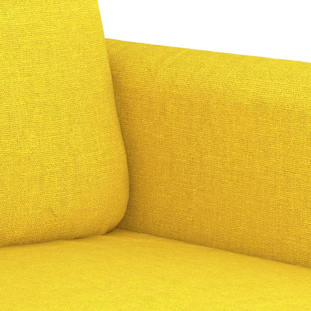 Ensemble de canapés 3 pcs avec coussins Jaune clair Tissu - XIOS