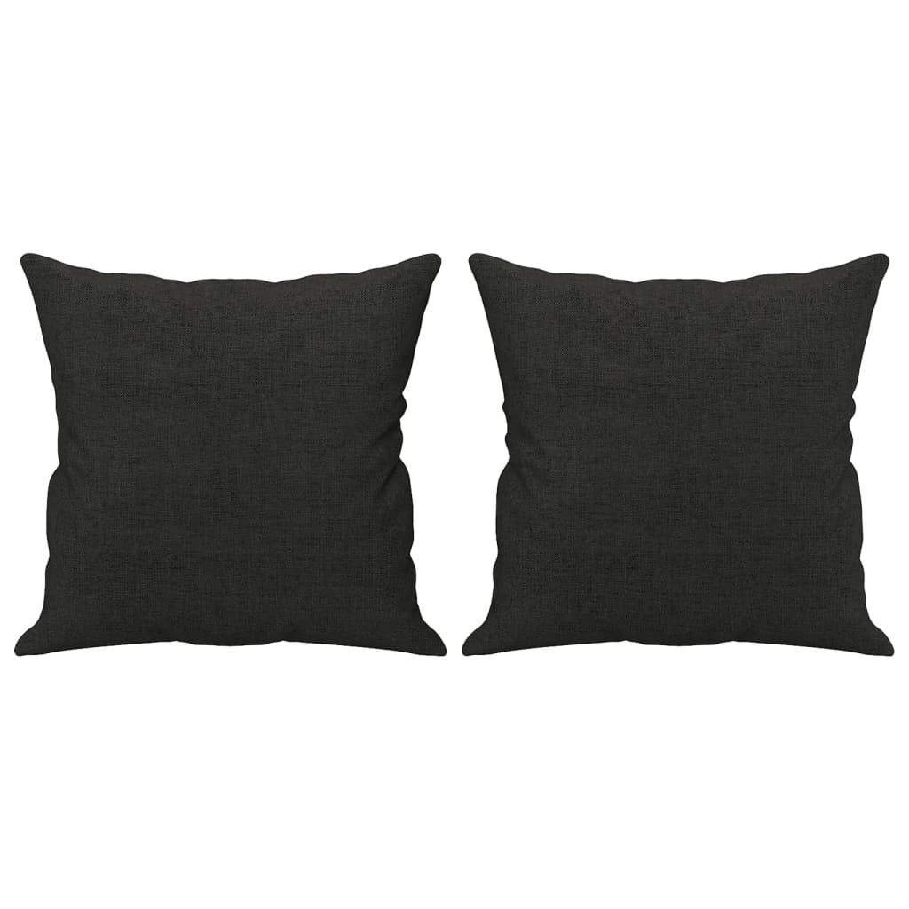 Ensemble de canapés 2 pcs avec coussins noir tissu - XIOS