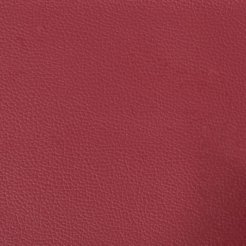 Ensemble de canapés 2 pcs et coussins rouge bordeaux similicuir - XIOS