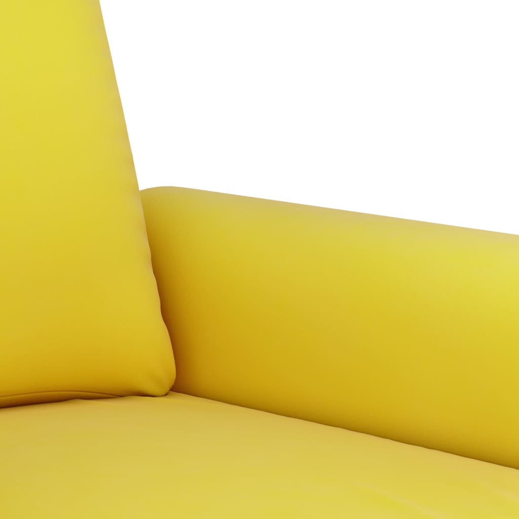 Ensemble de canapés 4 pcs avec coussins Jaune Velours - XIOS