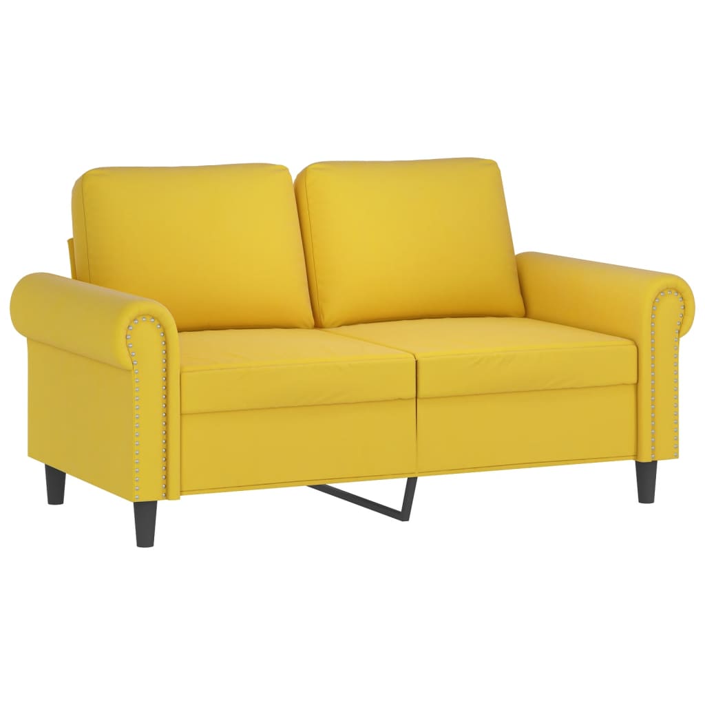 Ensemble de canapés 3 pcs avec coussins jaune velours - XIOS
